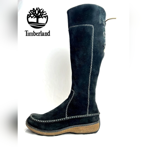 Timberland HOLLACE Shearling Moccasin Suede Boot US7M - Picture 1 of 7